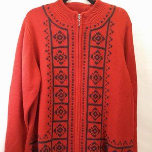 Red Zip up Sweater by Dressbarn - Size - 18/20 - Neverworn